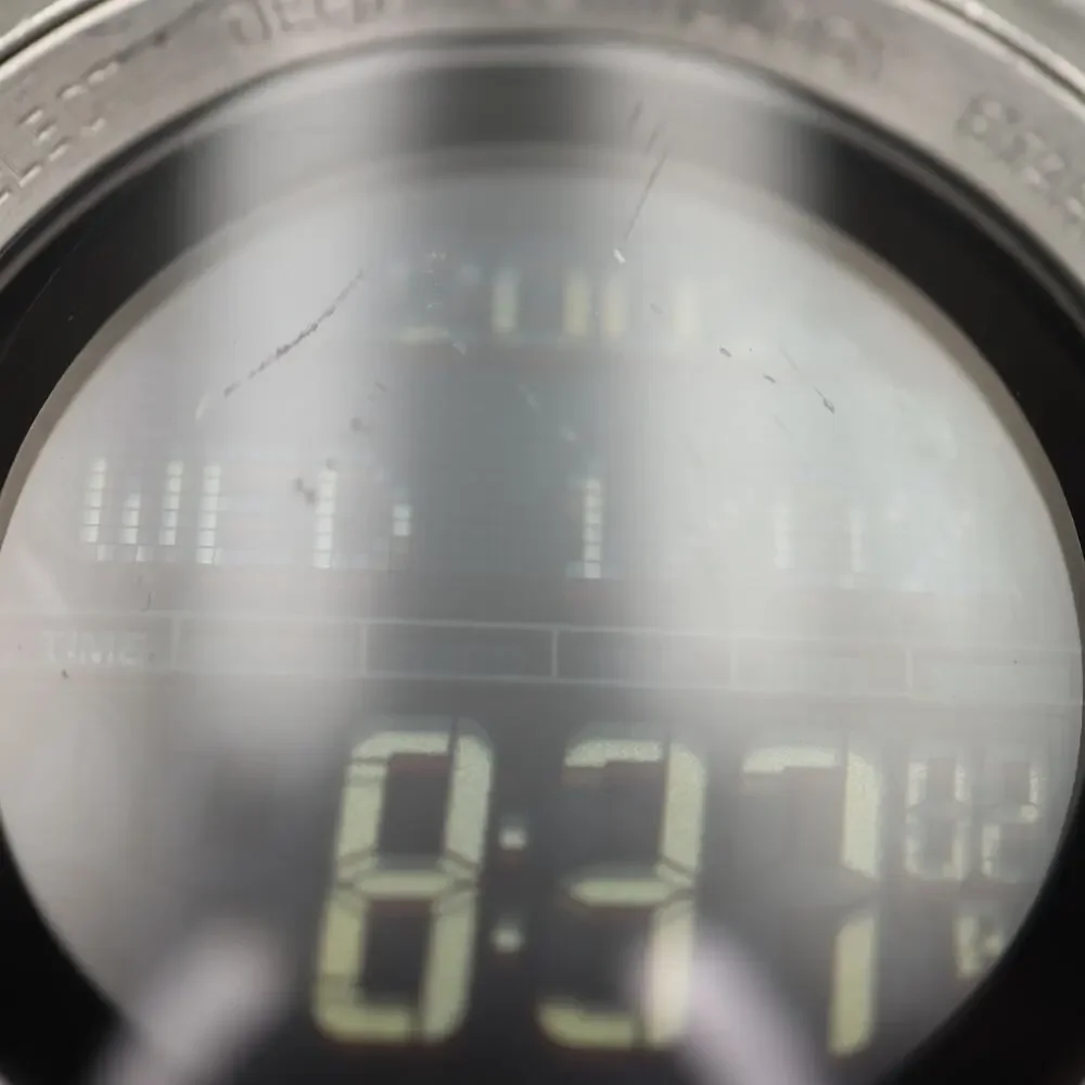 NIXON Change The Delta PU Digital Watch Stainless Steel Black w New Battery